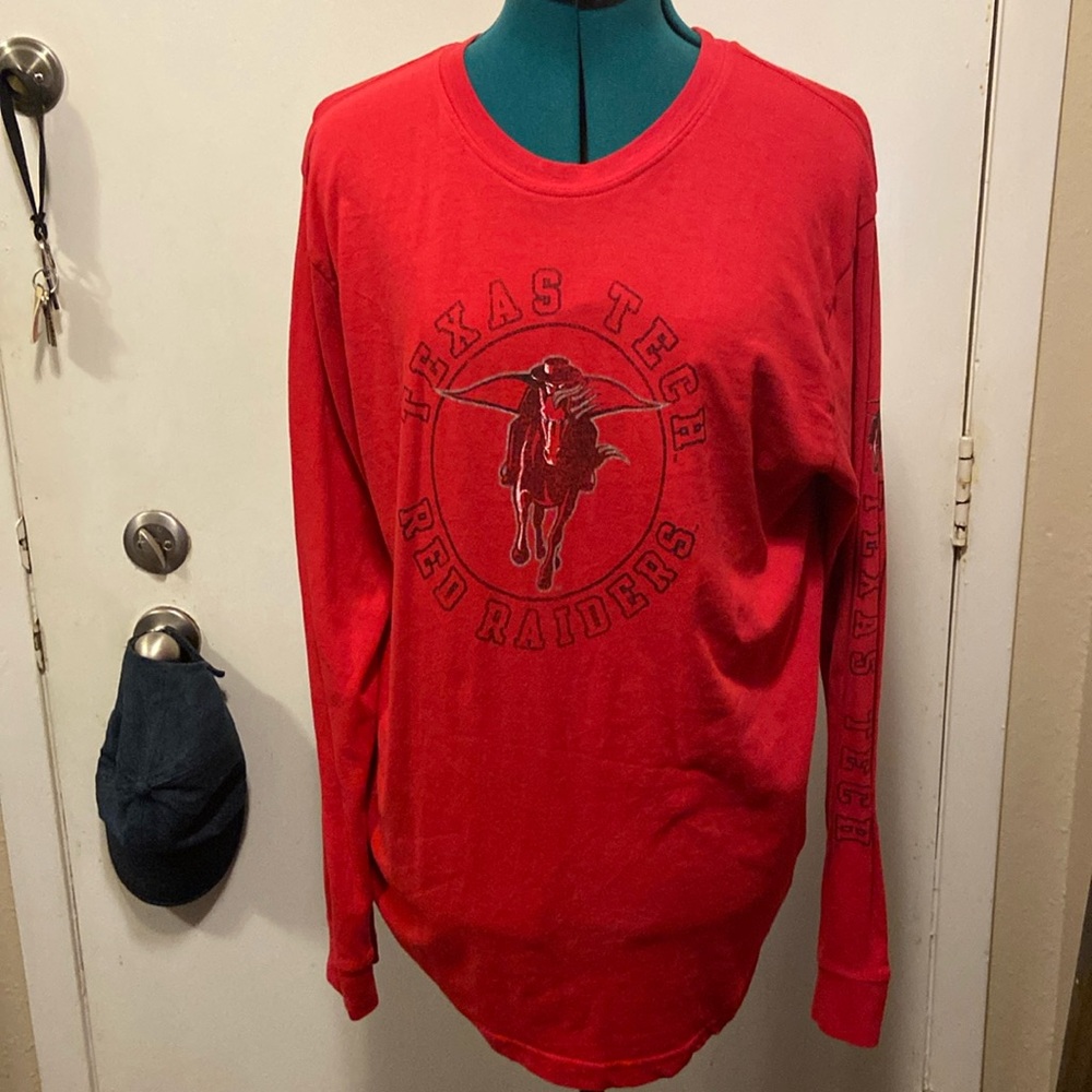 Long Sleeve Texas Tech Red Raiders  Shirt XL Red